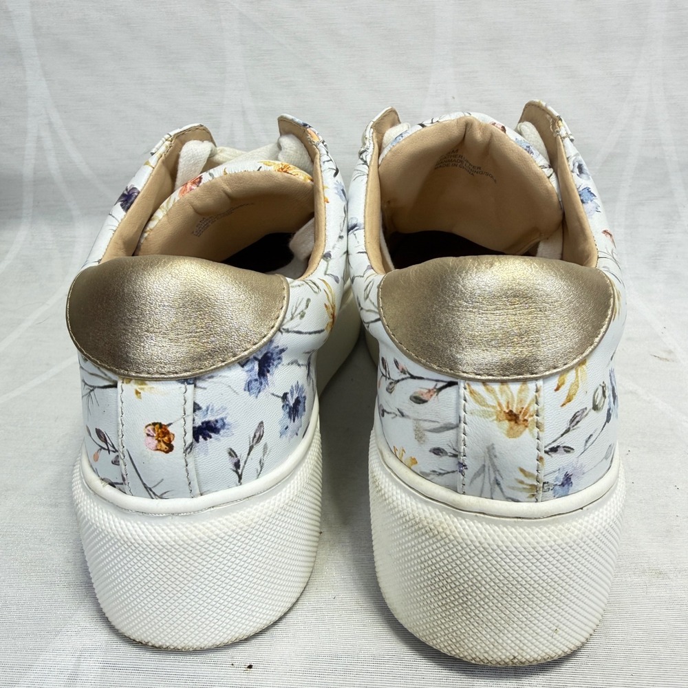 Alex Marie Wrenna Floral Pearl Stud Embellished Leather Platform Sneakers sz 7.5 - Picture 6 of 10